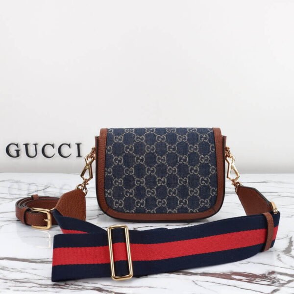 Gucci Horsebit 1955 Demin Mini Shoulder Bag