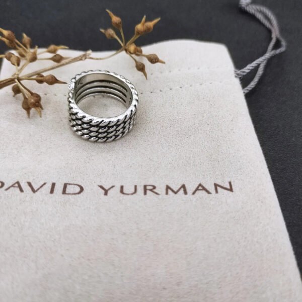 David Yurman Diamond Willow Serpentine Ring - 6