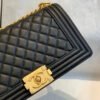 Chanel Boy Chanel Chain Shoulder Bag A67086 Caviar Skin Black Used Women Shw