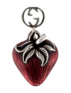 C1DF0726-5A73-2F61-18E7-F5042FAC6642.jpg Enamel Interlocking G Strawberry Single Earring
