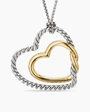 C223D9BF-71D4-2AB8-26C5-DF7C0C9734E9.jpg Continuance Heart Necklace Sterling Silver with 18K Yellow Gold, 38mm