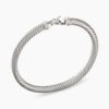 Buckle Classic Cable Bracelet Sterling Silver with Diamonds, 5mm