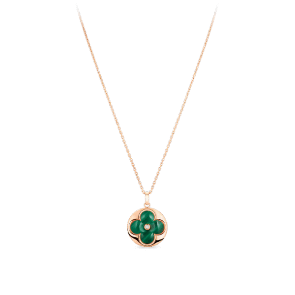 C48ACAAD-65D0-E1A7-F67C-66BB6C91A26F.png Color Blossom XL Medallion, Pink Gold, Malachite and Diamond