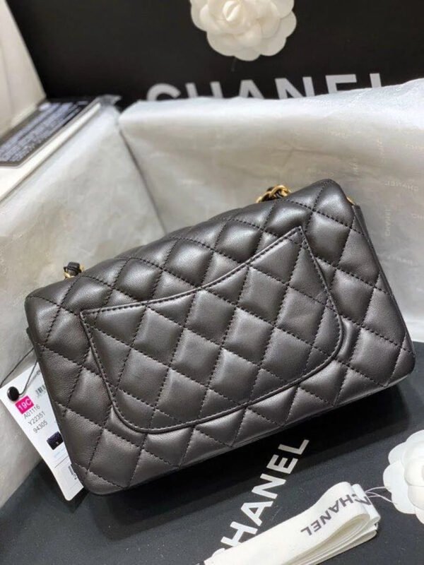 Chanel Classic Flap Bag Gold Toned Hardware Black For Women, Women&rsquo;s Bags, Shoulder And Crossbody Bags 7.8in/20cm A01116