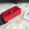 Chanel 1112 Red Medium Size 2.55 Lambskin Leather Flap Bag