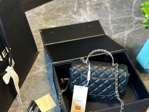 C5B8BB19-5150-C111-9F52-041C86DC0293.jpg Mini Flap Bag with Top Handle - black