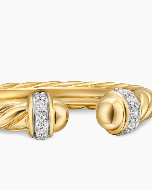 C5F252A3-6DB6-6234-DDEC-5940FF7EE879.jpg Cable Band Open Ring 18K Yellow Gold with Diamonds - 6