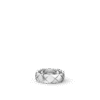 COCO CRUSH RING Quilted motif, small version, 18K white gold - 6