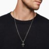 Deco Cross Pendant Sterling Silver