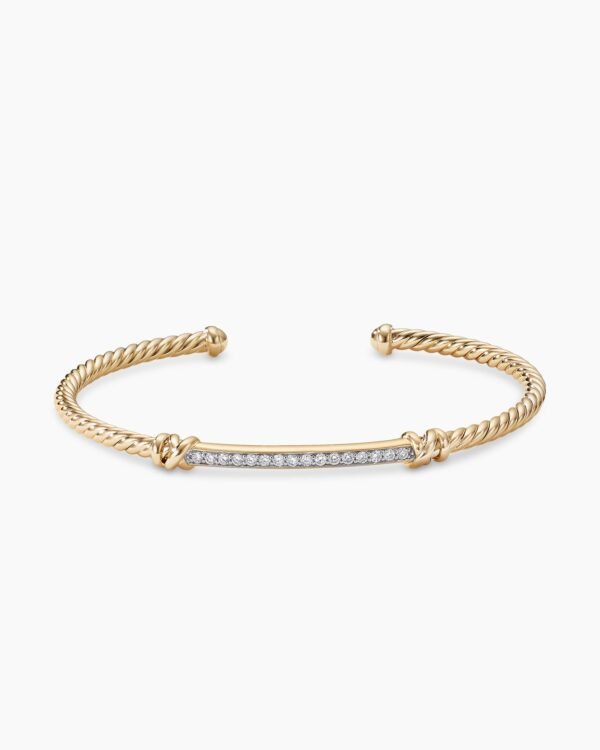 C6D261D5-4207-6ACC-784B-CC999BE9B9B0.jpg Petite Helena Cablespira Station Bracelet 18K Yellow Gold with Diamonds, 3mm
