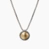 C6DBF8E2-5D94-D2A9-4E2D-8201D4CEFCBA.jpg Petite Chatelaine® Necklace Sterling Silver with 18K Yellow Gold Dome, 10mm