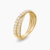 Pav&eacute; Crossover Ring 18K Yellow Gold with Diamonds, 6mm - 6