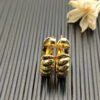 Sculpted Cable Shrimp Earrings 18K Yellow Gold , 20.5mm