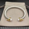 7mm Cable Bracelet with Pearls & Diamond Accents ??Gold Cap