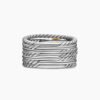 C8A8F3A7-802C-5C73-2EEA-9D6D8DFAECE6.jpg Double X Crossover Ring Sterling Silver with 18K Yellow Gold - 6