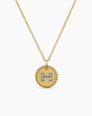 C92B4EF6-58DA-F787-C8BC-5960D492ECEB.jpg Initial Charm Necklace 18K Yellow Gold with Diamond H