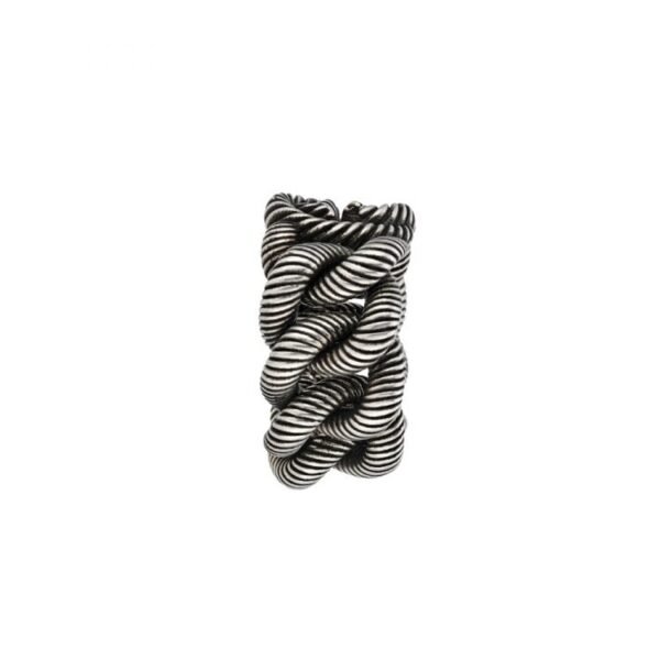 SILVER RING WITH INTERLOCKING G
