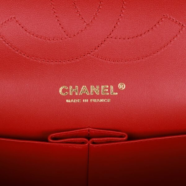 Jumbo Classic Double Flap Bag Red Caviar Light Gold Hardware