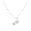 Color Blossom Neglige Necklace, White Gold And Diamonds