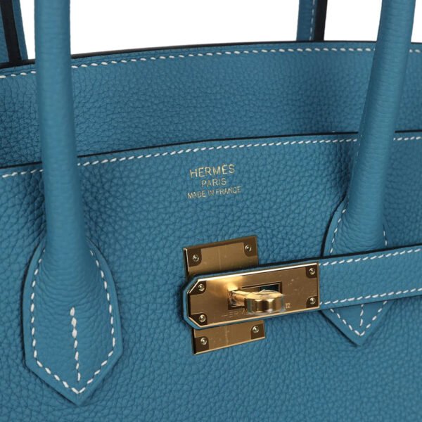 Birkin 30 Blue Jean Togo Gold Hardware