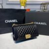 Chanel Boy Handbag Gold Toned Hardware Black For Women, Women&rsquo;s Bags, Shoulder And Crossbody Bags 9.8in/25cm A67086