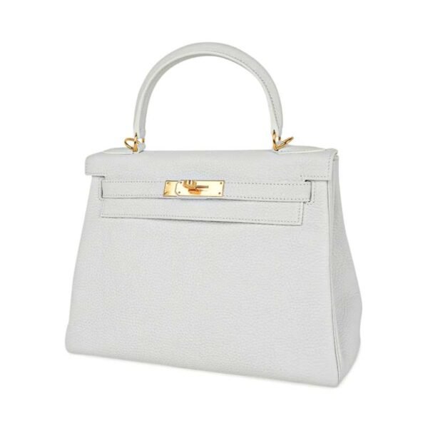 CD2CFCBD-C05C-931C-2888-179B70BB1A38.jpg Kelly 28 Retourne Bag White Clemence Leather with Gold Hardware