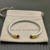 Cable Bracelet with Rhodolite Garnet & Diamond Accents  5mm