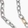 DY Madison&reg; Chain Necklace Sterling Silver with 18K Yellow Gold, 13.5mm