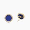 Petite DY Elements&reg; Stud Earrings 18K Yellow Gold with Lapis and Diamonds, 14mm