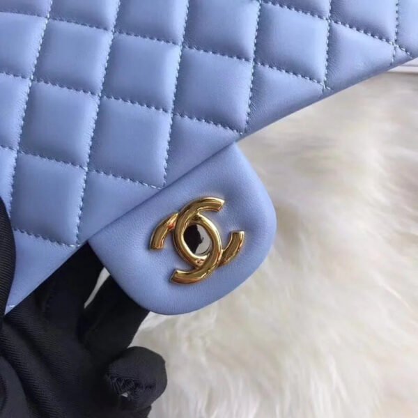 Chanel 1112 Blue Medium Size 2.55 Lambskin Leather Flap Bag