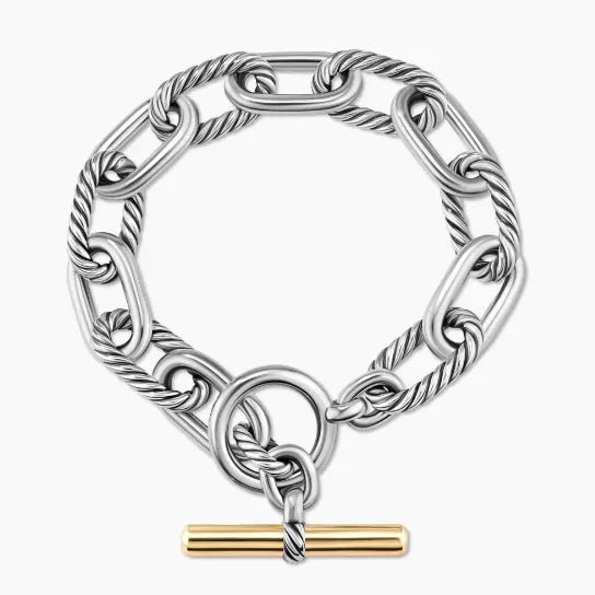 D0DAC413-D5D9-9183-5D25-33A4FBBC4095.jpg DY Madison® Toggle Chain Bracelet Sterling Silver with 18K Yellow Gold