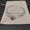 Petite Chatelaine&reg; Bracelet Sterling Silver with Amethyst, 3mm - 17 CM