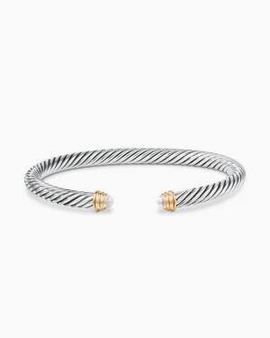 D18ABD75-10D2-684C-07BA-5D1DC78F9B99.jpg Classic Cable Bracelet Sterling Silver with 14K Yellow Gold and Pearls, 5mm