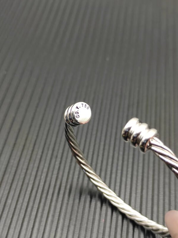 4mm Cable Classic Bracelet with Triple-Bar End Caps ??Sterling Style