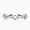 Zig Zag Stax??Two Row Cuff Bracelet Sterling Silver with Diamonds, 13mm