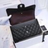 Chanel Large Classic Handbag Grained Calfskin & Silver Metal A58600