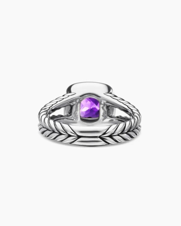 Petite Albion&reg; Ring Sterling Silver with Amethyst and Diamonds - 6