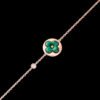 Color Blossom BB Sun Bracelet, Pink Gold, Malachite and Diamond