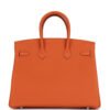 Birkin 25 Orange Togo Palladium Hardware
