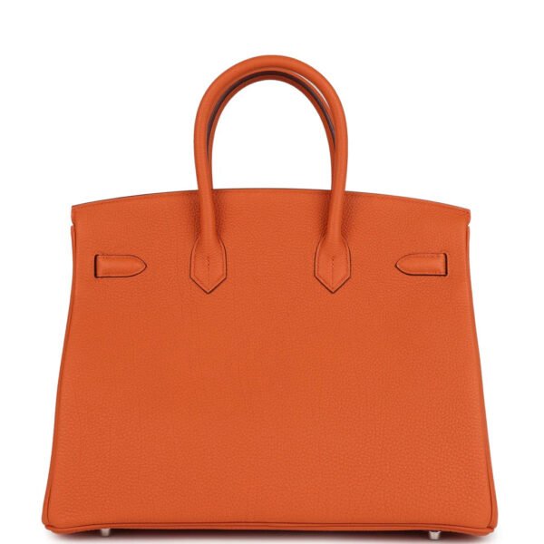 Birkin 25 Orange Togo Palladium Hardware