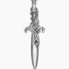 D4882F93-3D88-F748-72AA-C54797314672.jpg Waves Dagger Amulet Sterling Silver with Black Diamonds