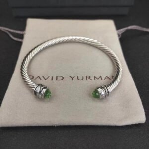 D4C1FB82-C8D9-359D-C994-F9FB8B11B22A.jpg Classic Cable Bracelet Sterling Silver with Prasiolite and Diamonds, 5mm