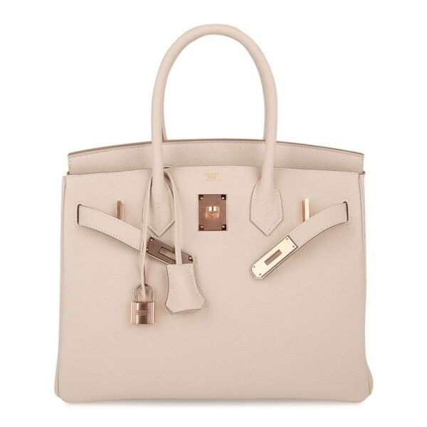 Birkin 30 Bag Craie Togo Leather with Rose Gold Hardware