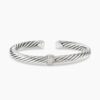 D56B13EF-2806-A7FA-3535-78647FD677F9.jpg Classic Cable Station Bracelet Sterling Silver with Pave Diamonds, 7mm