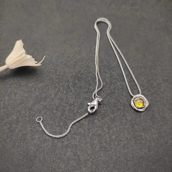 Petite Chatelaine&reg; Necklace Sterling Silver with Citrine, 10mm