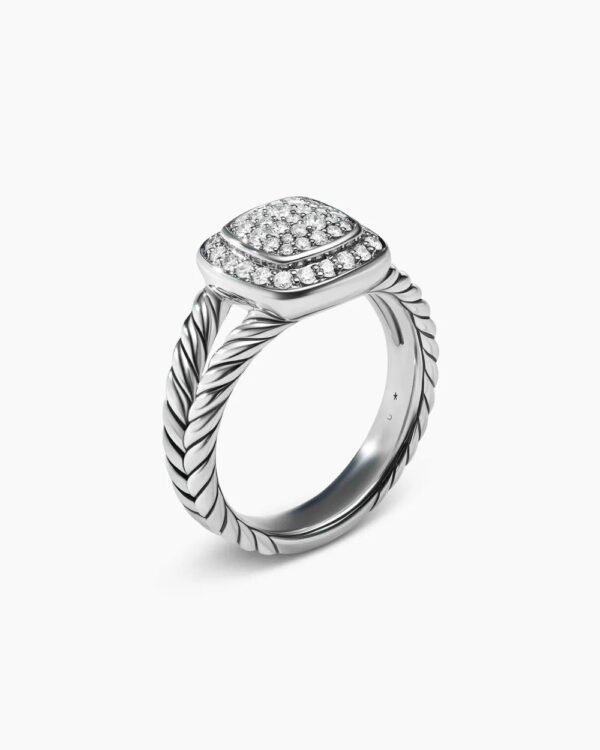 D590ADD6-E153-8727-E717-9DFDF2D2DB66.jpg Petite Albion® Ring Sterling Silver with Pave Diamonds, 7mm