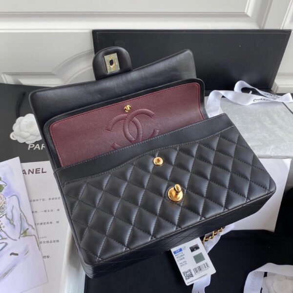 Chanel Classic Handbag Lambskin & Gold Metal A01112