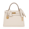Kelly 25 Sellier Bag Craie Epsom Leather with Gold Hardware