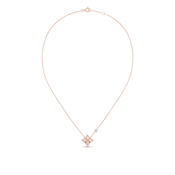 Color Blossom BB Star Pendant, Pink gold, Pink Mother-of-Pearl and diamond