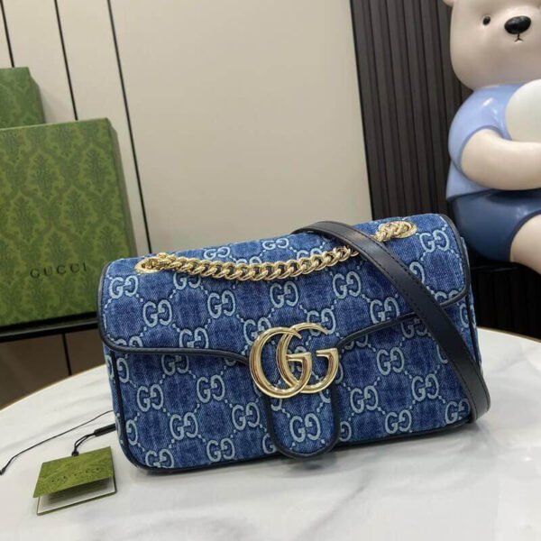 Gucci marmont 26 cm blue denim